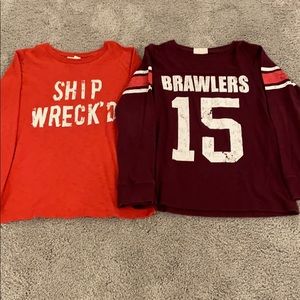 J Crew Crewcuts Graphic Long Sleeve Tee. Sz 6-7